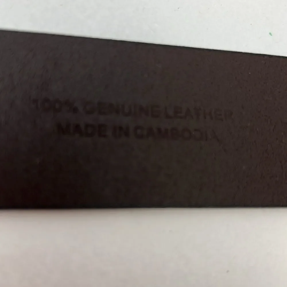 J. Crew Factory bw731 Wide Leather Belt For Men  size 34 NWT
